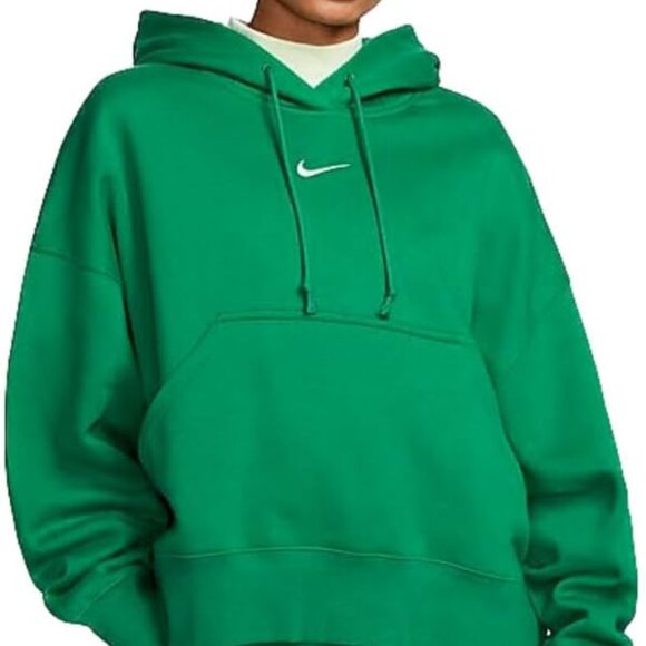 Nike Phoenix Fleece Women's Over-Oversized Pullover Hoodie - Green - Picture 2 of 6